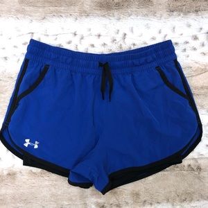 Under Armour Women Blue Running Shorts Small